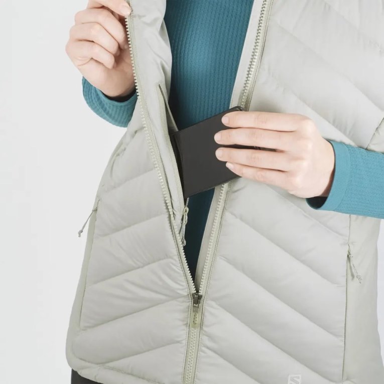 Light Grey Salomon Essential Xwarm Down Women's Vest | IE VQ1423